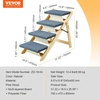 image:imageVEVOR Wood Pet Stairs 5Step Dog Stairs for Beds Sofa amp Cars 150lbs Load Capacity Floded Flat Design Stable amp Sturdy Cat amp Dog Step Ladder for Small Medium Large Older Pet Puppy EssentialsNatural