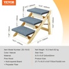 image:imageVEVOR Wood Pet Stairs 5Step Dog Stairs for Beds Sofa amp Cars 150lbs Load Capacity Floded Flat Design Stable amp Sturdy Cat amp Dog Step Ladder for Small Medium Large Older Pet Puppy EssentialsNatural