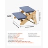 image:imageVEVOR Wood Pet Stairs 5Step Dog Stairs for Beds Sofa amp Cars 150lbs Load Capacity Floded Flat Design Stable amp Sturdy Cat amp Dog Step Ladder for Small Medium Large Older Pet Puppy EssentialsWood ColorBlue