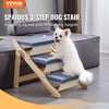 image:imageVEVOR Wood Pet Stairs 5Step Dog Stairs for Beds Sofa amp Cars 150lbs Load Capacity Floded Flat Design Stable amp Sturdy Cat amp Dog Step Ladder for Small Medium Large Older Pet Puppy EssentialsNatural