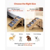 image:imageVEVOR Wood Pet Stairs 5Step Dog Stairs for Beds Sofa amp Cars 150lbs Load Capacity Floded Flat Design Stable amp Sturdy Cat amp Dog Step Ladder for Small Medium Large Older Pet Puppy EssentialsWood ColorBlue