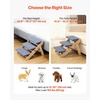 image:imageVEVOR Wood Pet Stairs 5Step Dog Stairs for Beds Sofa amp Cars 150lbs Load Capacity Floded Flat Design Stable amp Sturdy Cat amp Dog Step Ladder for Small Medium Large Older Pet Puppy EssentialsWood ColorBlue