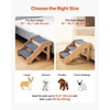 image:imageVEVOR Wood Pet Stairs 5Step Dog Stairs for Beds Sofa amp Cars 150lbs Load Capacity Floded Flat Design Stable amp Sturdy Cat amp Dog Step Ladder for Small Medium Large Older Pet Puppy EssentialsWood ColorBlue