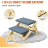 image:imageVEVOR Wood Pet Stairs 5Step Dog Stairs for Beds Sofa amp Cars 150lbs Load Capacity Floded Flat Design Stable amp Sturdy Cat amp Dog Step Ladder for Small Medium Large Older Pet Puppy EssentialsNatural