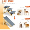 image:imageVEVOR Wood Pet Stairs 5Step Dog Stairs for Beds Sofa amp Cars 150lbs Load Capacity Floded Flat Design Stable amp Sturdy Cat amp Dog Step Ladder for Small Medium Large Older Pet Puppy EssentialsNatural