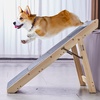 image:imageVEVOR Wood Pet Stairs 5Step Dog Stairs for Beds Sofa amp Cars 150lbs Load Capacity Floded Flat Design Stable amp Sturdy Cat amp Dog Step Ladder for Small Medium Large Older Pet Puppy EssentialsNatural