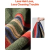 image:imageVEVOR Wool Camping Blanket Large Warm Stadium Blanket Flame Retardant Great for Outdoors Picnics Hiking Sports Events Travel Car amp Bushcraft Survival Kits 64 x 88 Striped Throw BlanketTexture Multicolor