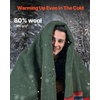 image:imageVEVOR Wool Camping Blanket Large Warm Stadium Blanket Flame Retardant Great for Outdoors Picnics Hiking Sports Events Travel Car amp Bushcraft Survival Kits 64 x 88 Striped Throw BlanketTexture Multicolor