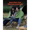 image:imageVEVOR Wool Camping Blanket Large Warm Stadium Blanket Flame Retardant Great for Outdoors Picnics Hiking Sports Events Travel Car amp Bushcraft Survival Kits 64 x 88 Striped Throw BlanketBicolor