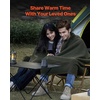 image:imageVEVOR Wool Camping Blanket Large Warm Stadium Blanket Flame Retardant Great for Outdoors Picnics Hiking Sports Events Travel Car amp Bushcraft Survival Kits 64 x 88 Striped Throw BlanketArmy Green