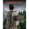 image:imageVEVOR Wool Camping Blanket Large Warm Stadium Blanket Flame Retardant Great for Outdoors Picnics Hiking Sports Events Travel Car amp Bushcraft Survival Kits 64 x 88 Striped Throw BlanketTexture Multicolor