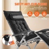 image:imageVEVOR Zero Gravity Chair 26 inch Zero Gravity Recliner Lounge Chair for Indoor and Outdoor Adjustable Anti Gravity Chair with Cushion Headrest Footrest and Cupholder 500 lbs BlackBlack