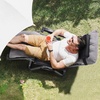 image:imageVEVOR Zero Gravity Chair 26 inch Zero Gravity Recliner Lounge Chair for Indoor and Outdoor Adjustable Anti Gravity Chair with Cushion Headrest Footrest and Cupholder 500 lbs BlackGrey