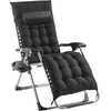 image:imageVEVOR Zero Gravity Chair 26 inch Zero Gravity Recliner Lounge Chair for Indoor and Outdoor Adjustable Anti Gravity Chair with Cushion Headrest Footrest and Cupholder 500 lbs BlackBlack