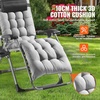 image:imageVEVOR Zero Gravity Chair 26 inch Zero Gravity Recliner Lounge Chair for Indoor and Outdoor Adjustable Anti Gravity Chair with Cushion Headrest Footrest and Cupholder 500 lbs BlackGrey