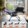 image:imageVEVOR Zero Gravity Chair 26 inch Zero Gravity Recliner Lounge Chair for Indoor and Outdoor Adjustable Anti Gravity Chair with Cushion Headrest Footrest and Cupholder 500 lbs BlackBlack