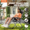 image:imageVEVOR Zero Gravity Chair 26 inch Zero Gravity Recliner Lounge Chair for Indoor and Outdoor Adjustable Anti Gravity Chair with Cushion Headrest Footrest and Cupholder 500 lbs BlackGrey