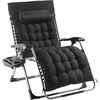 image:imageVEVOR Zero Gravity Chair 26 inch Zero Gravity Recliner Lounge Chair for Indoor and Outdoor Adjustable Anti Gravity Chair with Cushion Headrest Footrest and Cupholder 500 lbs BlackBlack
