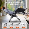 image:imageVEVOR Zero Gravity Chair 26 inch Zero Gravity Recliner Lounge Chair for Indoor and Outdoor Adjustable Anti Gravity Chair with Cushion Headrest Footrest and Cupholder 500 lbs BlackGrey