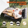 image:imageVEVOR Zero Gravity Chair 26 inch Zero Gravity Recliner Lounge Chair for Indoor and Outdoor Adjustable Anti Gravity Chair with Cushion Headrest Footrest and Cupholder 500 lbs BlackGrey