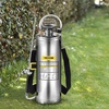 image:imageHappybuy 3 Gallon Stainless Steel Sprayer 20 Wand amp 3FT Reinforced Hose Hand Pump Sprayer with Pressure Gauge Safety Valve amp Adjustable Nozzle Weed Sprayers for Lawn Gardening amp Sanitizing3 Gallon