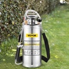 image:imageHappybuy 3 Gallon Stainless Steel Sprayer 20 Wand amp 3FT Reinforced Hose Hand Pump Sprayer with Pressure Gauge Safety Valve amp Adjustable Nozzle Weed Sprayers for Lawn Gardening amp Sanitizing2 Gallon