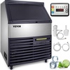 image:imageVEVOR 110V Commercial Ice Maker Machine 440LBS24H ETL Approved Stainless Steel Ice Machine with 77LBS Bin Air Cooling Professional Refrigeration Equipment Scoop and Connection Hose Includedwhite