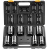 image:imageVEVOR 12 Drive Impact Socket Set 65 Piece SAE 38 to 114 and Metric 1024mm 6 Point CrV Alloy Steel for Auto Repair EasytoRead Size Markings Rugged Construction Storage Case1 8PCS CRMO