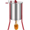 image:imageVEVOR 3 Frame Honey Extractor Stainless Steel Manual Beekeeping Extraction Honeycomb Drum Spinner with Transparent Lid Apiary Centrifuge Equipment with Height Adjustable Stand6 Frame