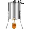 image:imageVEVOR 3 Frame Honey Extractor Stainless Steel Manual Beekeeping Extraction Honeycomb Drum Spinner with Transparent Lid Apiary Centrifuge Equipment with Height Adjustable Stand8 Frame Rack4 Deep Frames