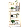 image:imageVEVOR 6Tier Bamboo Shelf Open Wood Bookshelf Display Storage Rack Organizer Freestanding Flower Plant Stand Multifunctional Bamboo Bookshelf Ideal for Bathroom Bedroom Office Study Natural4Tier
