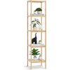 image:imageVEVOR 6Tier Bamboo Shelf Open Wood Bookshelf Display Storage Rack Organizer Freestanding Flower Plant Stand Multifunctional Bamboo Bookshelf Ideal for Bathroom Bedroom Office Study Natural5Tier