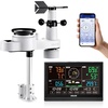 image:imageVEVOR 7in1 WiFi Weather Station with APP 75Inch VA Display Wireless Solar Powered Outdoor Sensor Rain Gauge Indoor Outdoor for Weather Forecast Wind Speed Temperature Humidity Rainfall5in1 WiFi with APP
