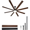 image:imageVEVOR 84 In Ceiling Fan with Light 6Speed Remote Control Dimmable 3Color Temperature Reversible DC Motor Low Profile Flush Mount Fan for Bedroom Living Room IndoorOutdoor Use Brushed NickelBlack