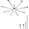 image:imageVEVOR 84 In Ceiling Fan with Light 6Speed Remote Control Dimmable 3Color Temperature Reversible DC Motor Low Profile Flush Mount Fan for Bedroom Living Room IndoorOutdoor Use Brushed NickelBrushed Nickel