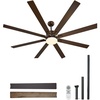 image:imageVEVOR 84 In Ceiling Fan with Light 6Speed Remote Control Dimmable 3Color Temperature Reversible DC Motor Low Profile Flush Mount Fan for Bedroom Living Room IndoorOutdoor Use Brushed NickelCoffee