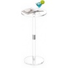 image:imageVEVOR Acrylic Drink Table Small Round Side Table with Solid Post Modern Clear End Table Transparent Cake Desk for Coffee Cocktail Dessert Snack Living Room Bedroom Bathroom Easy Assembly