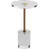 image:imageVEVOR Acrylic Folding Tray Table Acrylic End Table with Folding X Leg Clear Acrylic Side Table for Coffee Drink Food Snack for Living Room amp BedroomBrushed Brass