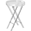 image:imageVEVOR Acrylic Folding Tray Table Acrylic End Table with Folding X Leg Clear Acrylic Side Table for Coffee Drink Food Snack for Living Room amp BedroomFolding X Leg