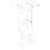 image:imageVEVOR Acrylic Podium 47 Clear Acrylic Podium Stand with Wide Reading Surface amp Storage Shelf FloorStanding Clear Pulpits Acrylic for Church Office School43 White