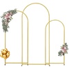 image:imageVEVOR Arch Backdrop Stand 6Ft 5Ft amp 4Ft Set of 3 Balloon Metal Arch Stand for Ceremony Gold Wedding Arch Backdrop Stand Fit for Birthday Party Baby Shower Graduations Holiday6ft 5ft 4ft