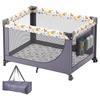 image:imageVEVOR Baby Travel Crib and Play Yard Folding Baby Playpen with Soft Mattress Pad Portable Toddlers Crib with Breathable Mesh and Travel Bag IndoorOutdoor Kid Activity Center for 036 Months Babies