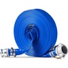 image:imageVEVOR Backwash Hose 15 in x 100 ft Blue PVC Hose with Clamps Camlock Aluminum Fittings Fit Various Pumps for Sewage Treatment Water Transportation and More Agricultural Purposes112 x 100 with connector