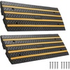 image:imageVEVOR Car Driveway Rubber Curb Ramp 2 Pack 488inchLong Heavy Duty Low Profile Slope Ramps 26 Rise 33069 lbs Load Capacity Reflective Safety Strips for Vehicles RVs and Wheelchairs488inchLong 2 Pack