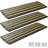 image:imageVEVOR Car Driveway Rubber Curb Ramp 2 Pack 488inchLong Heavy Duty Low Profile Slope Ramps 26 Rise 33069 lbs Load Capacity Reflective Safety Strips for Vehicles RVs and Wheelchairs488inchLong 3 Pack