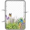 image:imageVEVOR Chain Link Fence Gate 72 x 48 in Adjustable Chain Link Fence Panel Fit 226 ft W x 6 ft H Garden Fence Gate Opening Fencing Gate with Plastic Coating for Farm Black Posts Not IncludedSilver