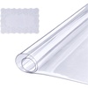 image:imageVEVOR Clear PVC Square Tablecloth 12 x 12 15mm Thick Waterproof Stain Resistant Durable Desk Coffee Table Dining Room Table12 x 24 Rectangular
