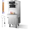 image:imageVEVOR Commercial Ice Cream Machine 2028LH Yield 2200W 3Flavor Freestanding Soft Serve Ice Cream Maker with 2 x 6L Hoppers amp Hopper Agitation PreCooling SelfCleaning for Snack Dessert ShopsVertical 3 Flavors Flagship ModelNew