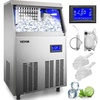 image:imageVEVOR Commercial Ice Maker Machine 130LBS24H with 33LBS Bin and Electric Water Drain Pump Stainless Steel Construction Auto Operation Include Water Filter 2 Scoops and Connection Hose