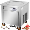 image:imageVEVOR Commercial Ice Roll Maker 1800W Fried Yogurt Cream Machine Fried Ice Cream Roll Machine with 197Inch Round Pan 2 Defrost Methods Button amp Pedal Perfect for Bars Cafes Dessert Shops